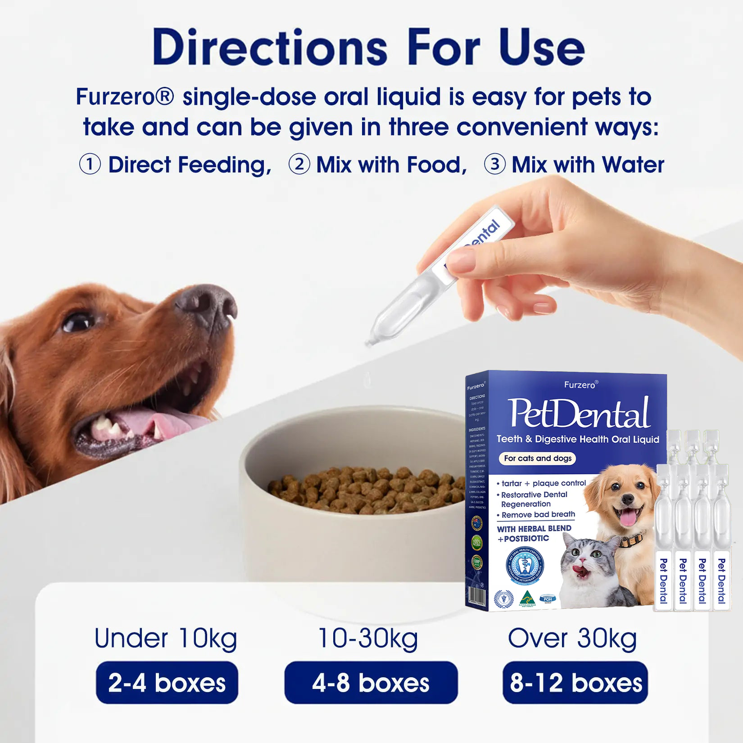 [ Official Store ]😻🐶 Furzero® Pet Dental & Digestive Health Oral Liquid–Freshen Breath, Remove Tartar & Promote gum regeneration, stabilize teeth (for Cats & Dogs)  – Save 70% Today!