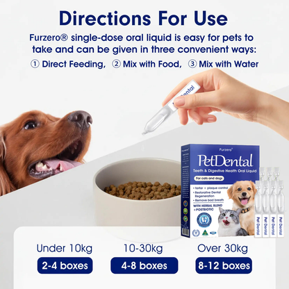 [ Official Store ]😻🐶 Furzero® Pet Dental & Digestive Health Oral Liquid–Freshen Breath, Remove Tartar & Promote gum regeneration, stabilize teeth (for Cats & Dogs)  – Save 70% Today!