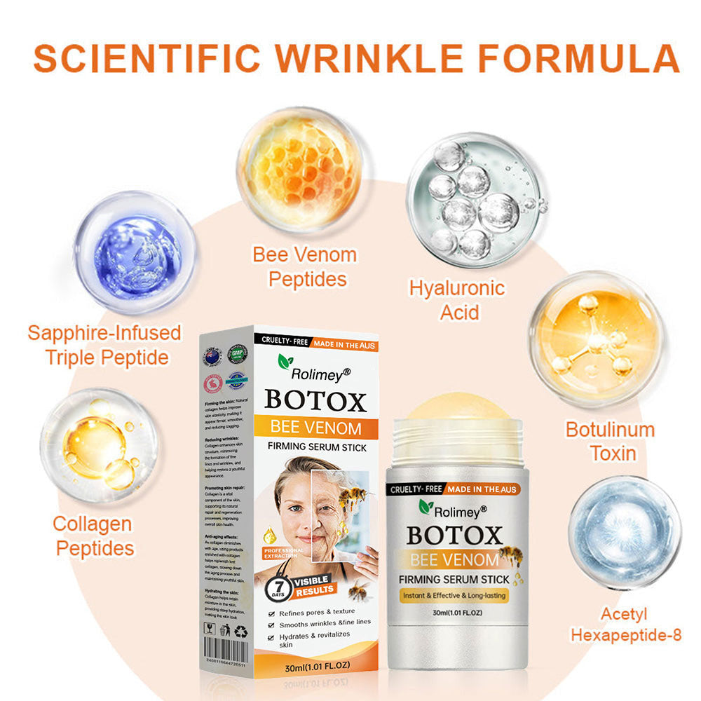 🥰Made and Shipped from AU Rolimey® Botox Bee Venom Firming Serum Stick(⏳LAST DAY 70% OFF)✨