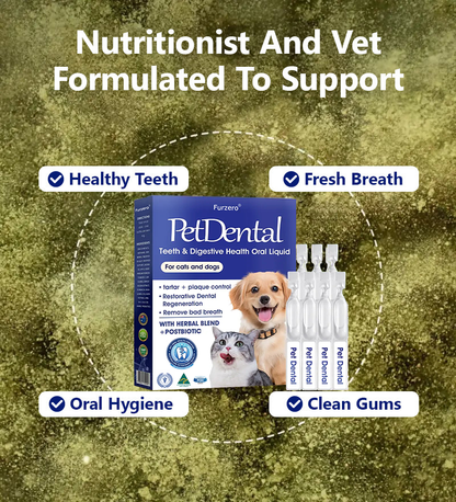 [ Official Store ]😻🐶 Furzero® Pet Dental & Digestive Health Oral Liquid–Freshen Breath, Remove Tartar & Promote gum regeneration, stabilize teeth (for Cats & Dogs)  – Save 70% Today!